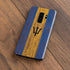 Barbados Flag Dark Wood Galaxy S9 Plus Skin